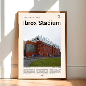 Ibrox Stadium Print, Rangers FC Gifts, Ibrox Stadium Poster, Ibrox Stadium Wall Art, Ibrox Photo