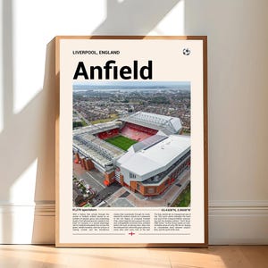 Anfield Print, Liverpool FC Gifts, Liverpool Poster, Liverpool FC Print, Liverpool Football Club Poster, Liverpool Fan Gift, LFC Gifts