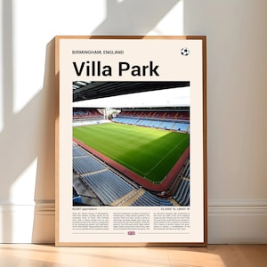 Villa Park Stadium Print, Aston Villa Gifts, Aston Villa Fan, Aston Villa Poster, Aston Villa Print, Villa Park, Villa Gifts