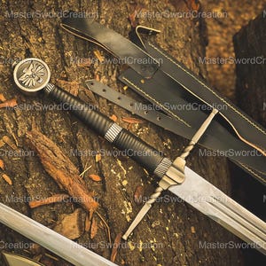 Handmade Witcher 3 Feline Steel Replica Sword: Geralt of Rivia