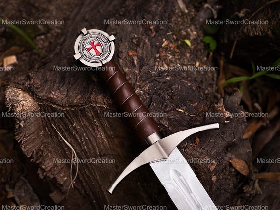 Handmade Knights Templar Crusader Sword: Medieval Collectible Replica Fantasy Anime Sword Gift For Boyfriend