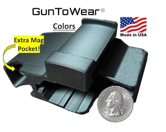 Holster for S&W Bodyguard 2.0 380acp w/ extra mag In Waistband IWB Conceal Carry. 3D Printed
