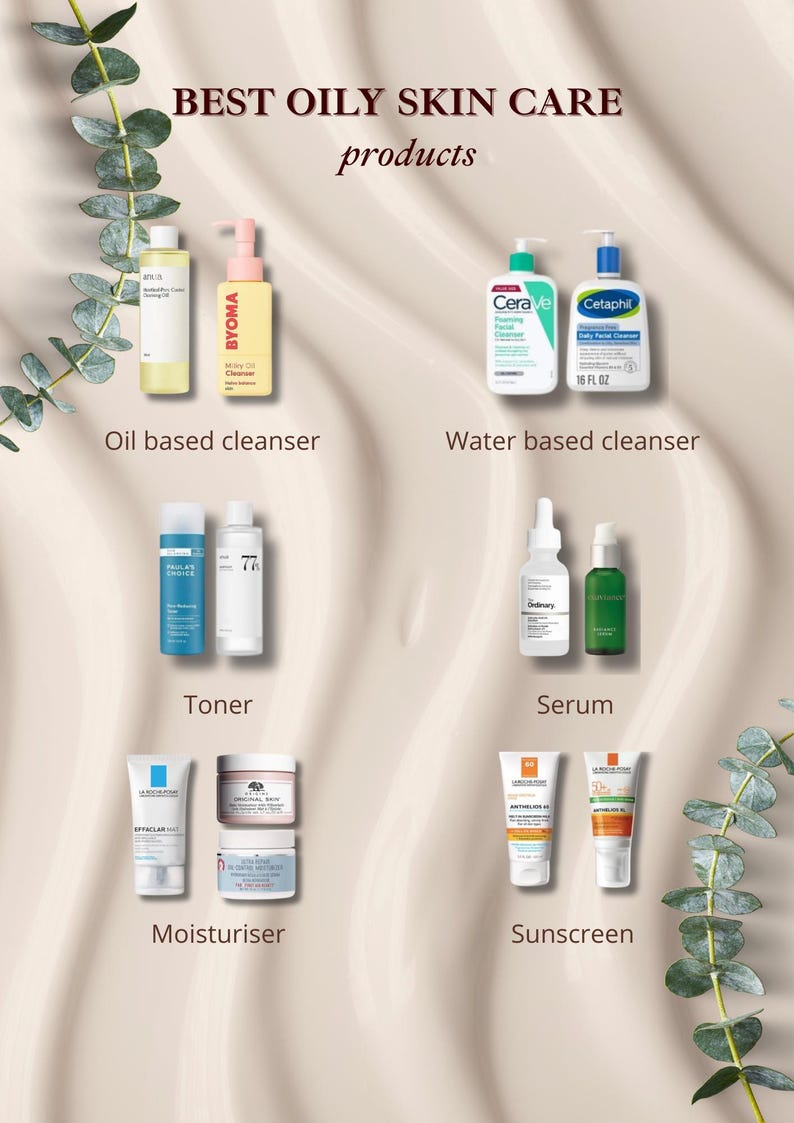 Oily Skin Care Routine Checklist – Skincare Template PDF – AM PM Glow ...