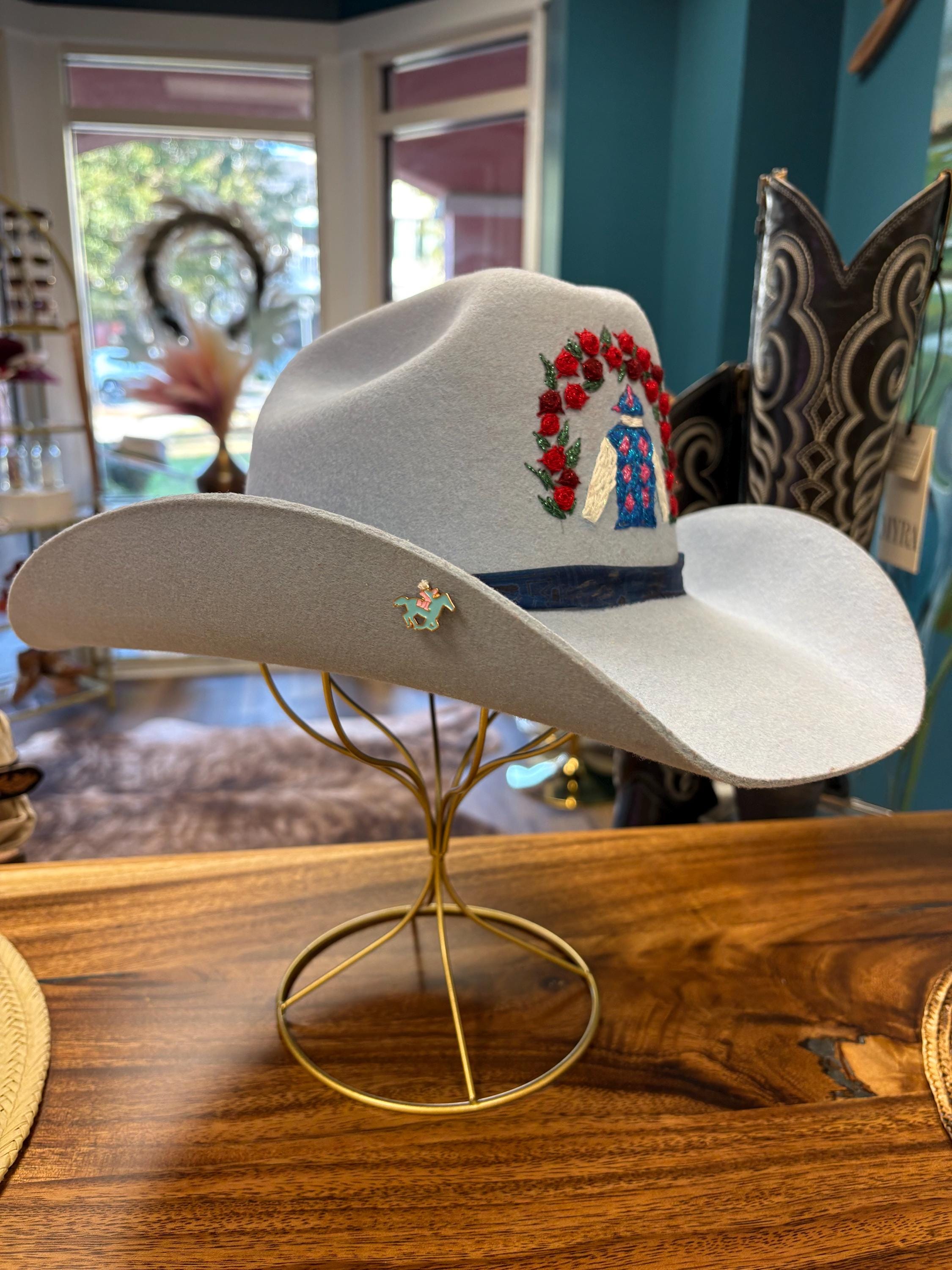 Derby Hat - One of a Kind Dark tan mocha wide brim hat. Kentucky Derby Hat. Carraige  main image 4