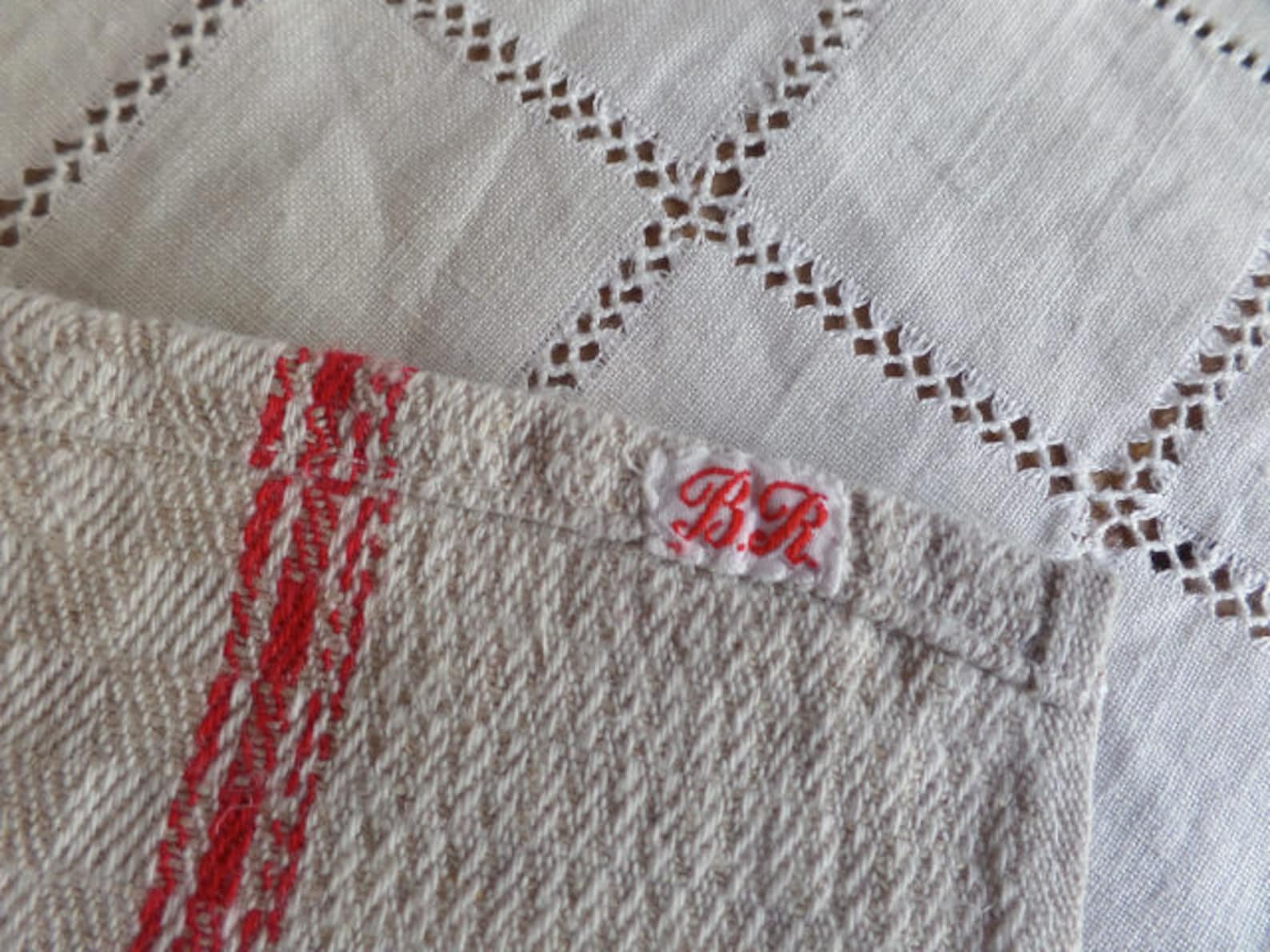 Vintage French Laundry Labels Letters Linen Kitchen Cloth.... Etsy