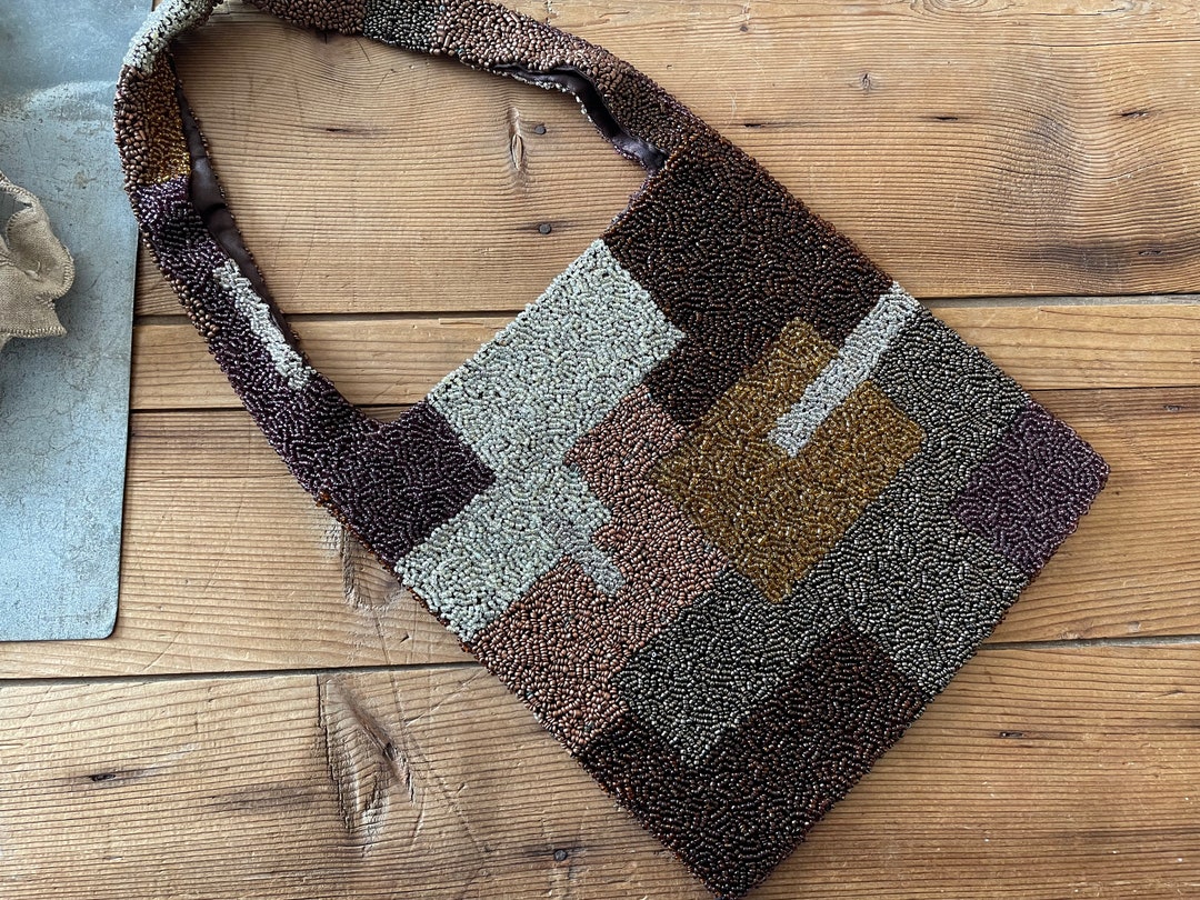 Vintage French Beaded Bag Evening Bag Beadwork Etsy