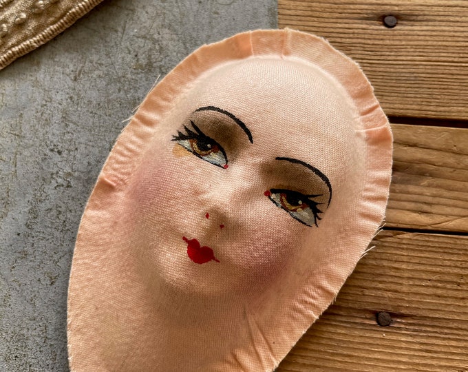 Antque French Flapper Boudor Doll Head Art Deco 1920s Tête De Poupée