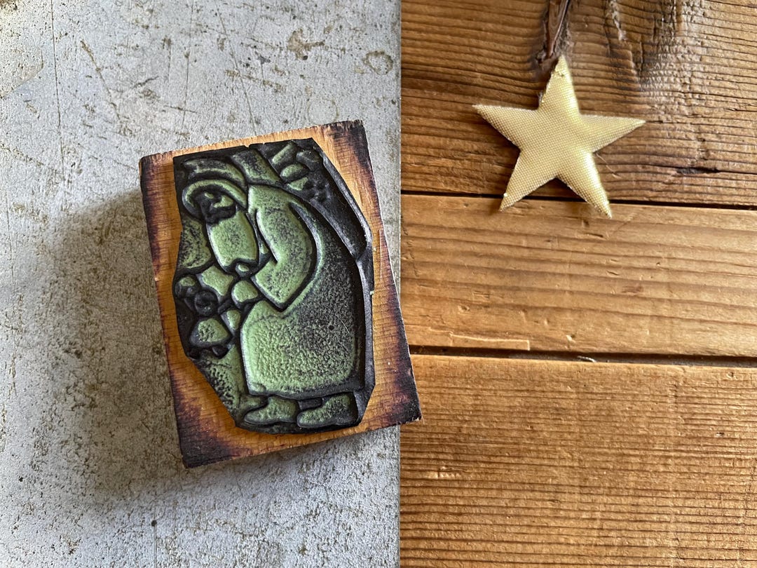 Vintage Large French Rubber Stamp - Santa Claus - Christmas - Pere Noël ...