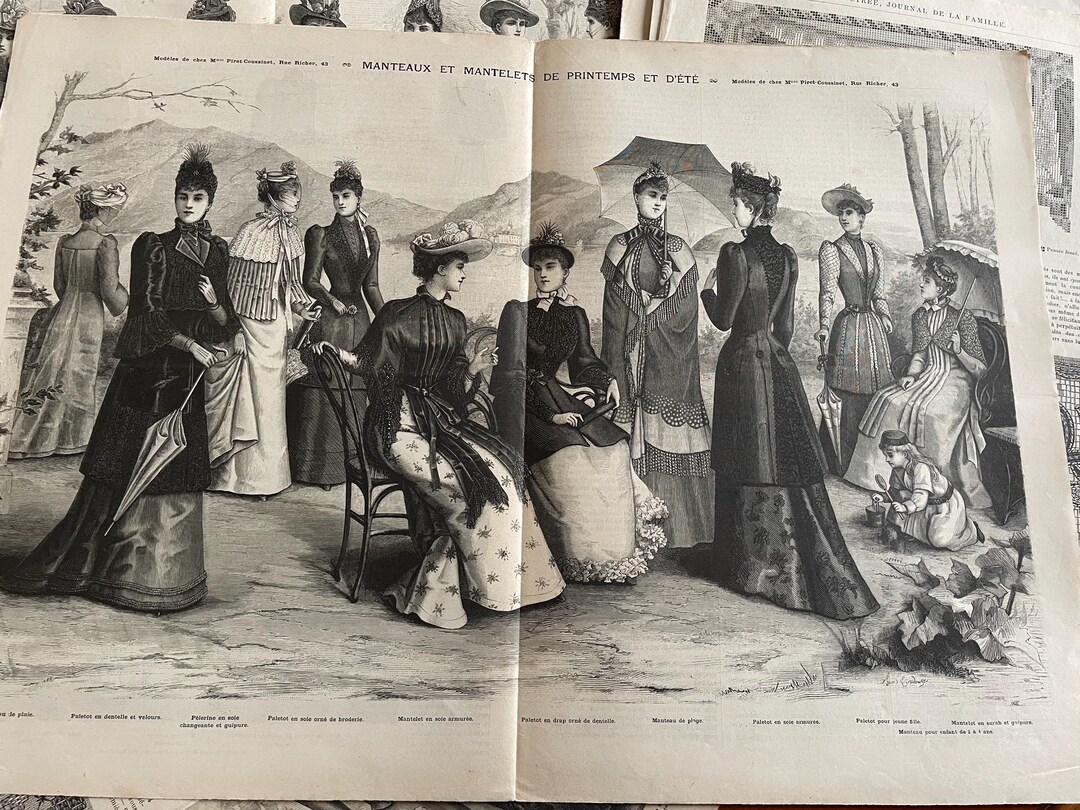 Antique French 1850s Fashion Plate French Victorian Fashion Engraving antique-french-1850s-fashion-plate-french-victorian-fashion-engraving