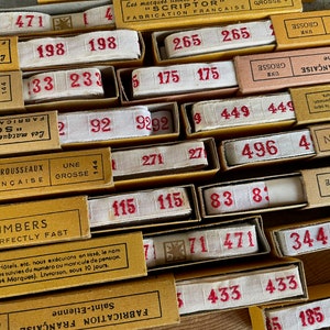 Etichette vintage per bucato in stile francese, numeri, strofinacci da cucina in lino....