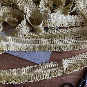 Vintage FRENCH silk thread trim Maison Houlés Paris - Soft Yellow Chartreuse color