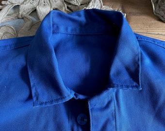 FRENCH worker jacket  Blue jacket  Bleu de travail Genuine from vintage unused stock unisex Work jacket