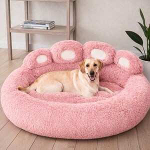 Cuccia Rotonda In Morbida Peluche Per Animali Domestici, Cuccia - Foto 5