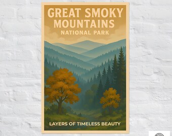 Poster Smoky Mountains National Park: vintage WPA-reiskunst