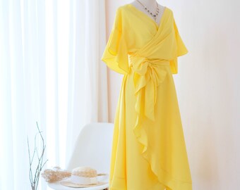 lemon yellow dress