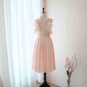 Pink blush dress pink Bridesmaid dress prom party cocktail wedding dress wedding guest dresses image 2