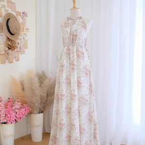 Pale Yellow floral bridesmaid dresses Chiffon floral party prom cocktail wedding guest dress Spring Summer Maxi dress