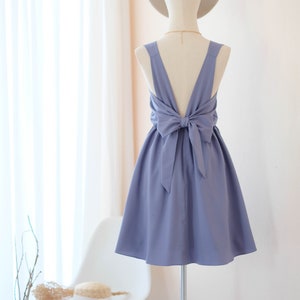 dusty blue cocktail dress