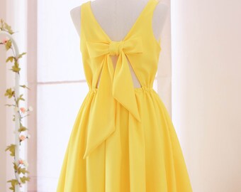 yellow dress etsy