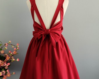 blood red color dress