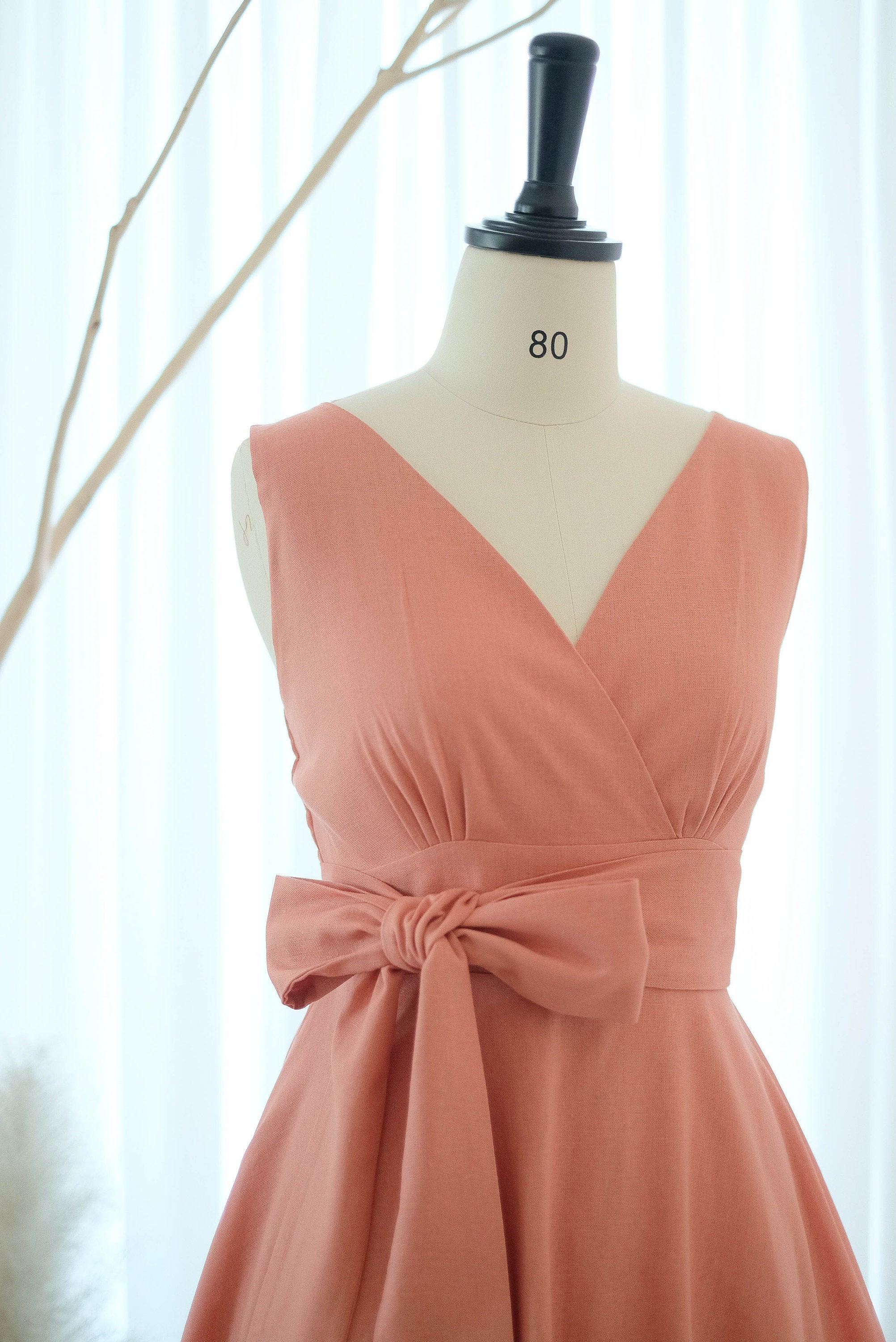 Dusty Salmon Dress Salmon bridesmaid dress vintage party Etsy