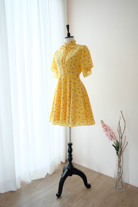 etsy yellow dress