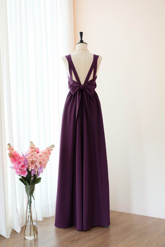 plum dress for wedding