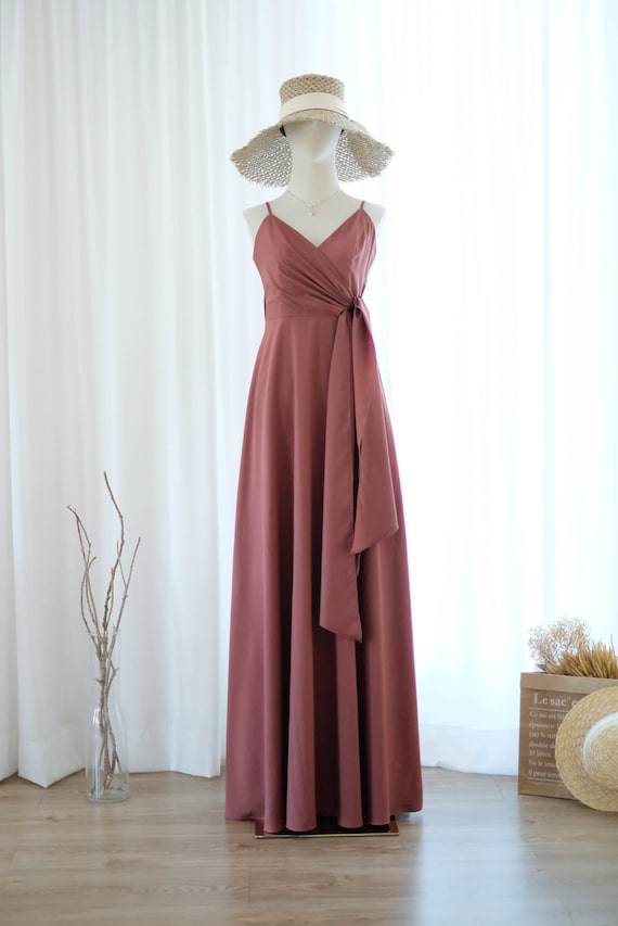 Inglés oscuro Rosa rosa Vestido de dama de honor Vestido largo - Etsy México Inglés oscuro Rosa rosa Vestido de dama de honor Vestido largo - Etsy México