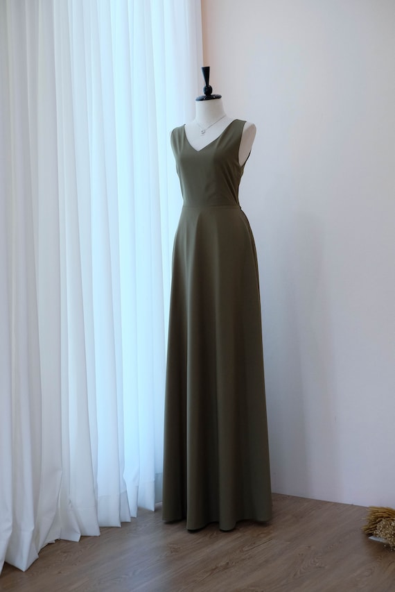 slim fit dress slacks Never Too Late Olive Green Corduroy Dress, Large - The Mint Julep Boutique
