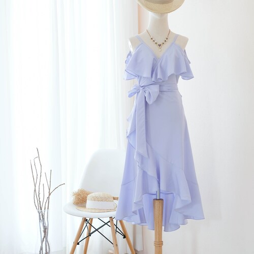 lavender and blue bridesmaid dresses In love with these gorgeous purple bridesmaid dress. The perfect shade of  purple for a day to remember! Dress color : Lavander, Purple, Mauve  Dress style : TBQP516, TBQP604, TBQP405, TBQP601 