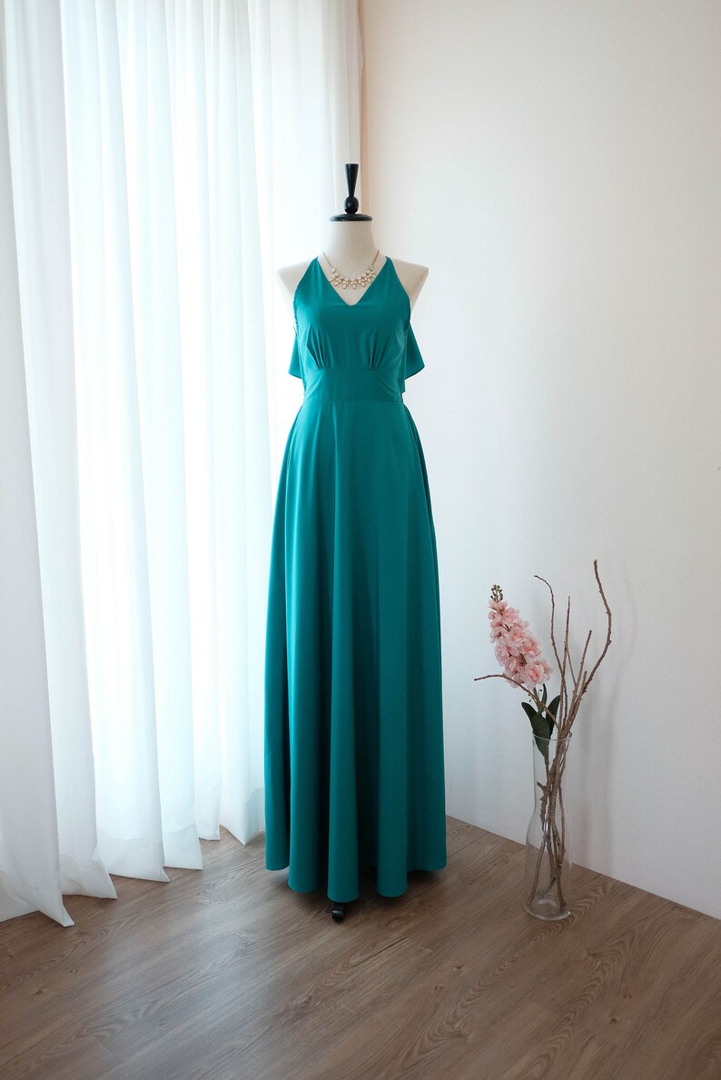 Jade Green dress Jade Green bridesmaid dress Long Wedding | Etsy