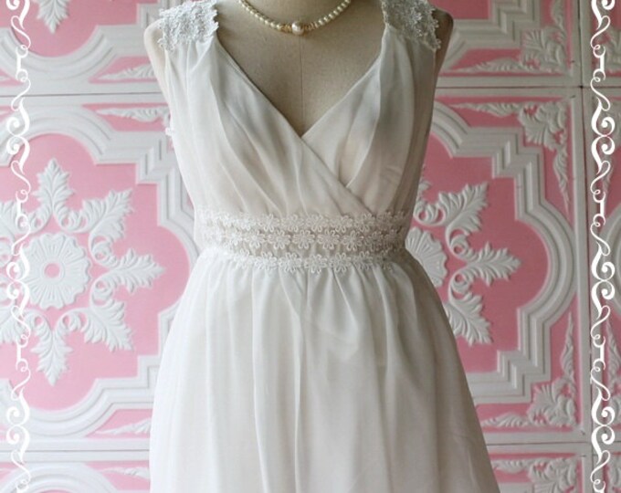 Kitty Cutie Long Tunic White Ivory Toned With White Flowers - Etsy