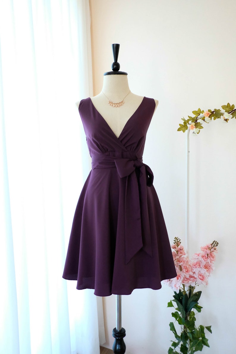 Purple Plum Dress Plum Bridesmaid Dress Plum Vintage Dress Etsy