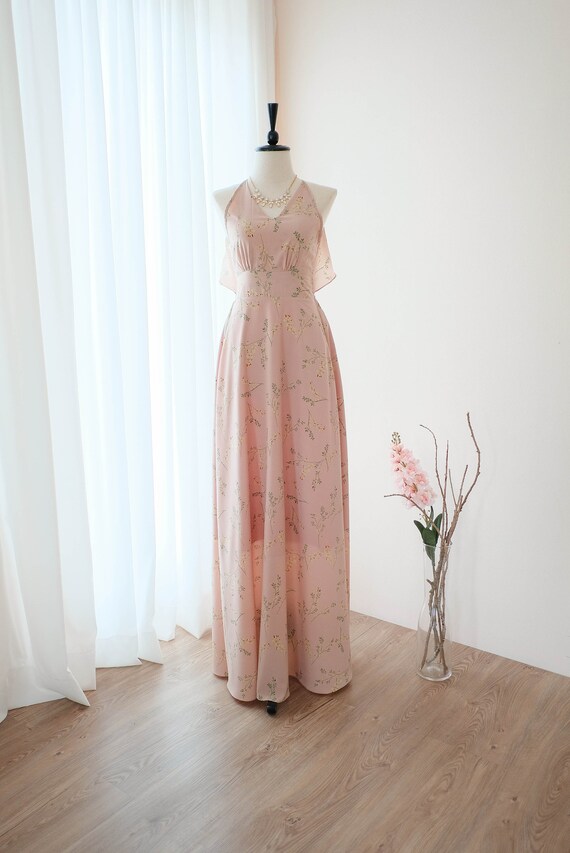 pale pink floral dress