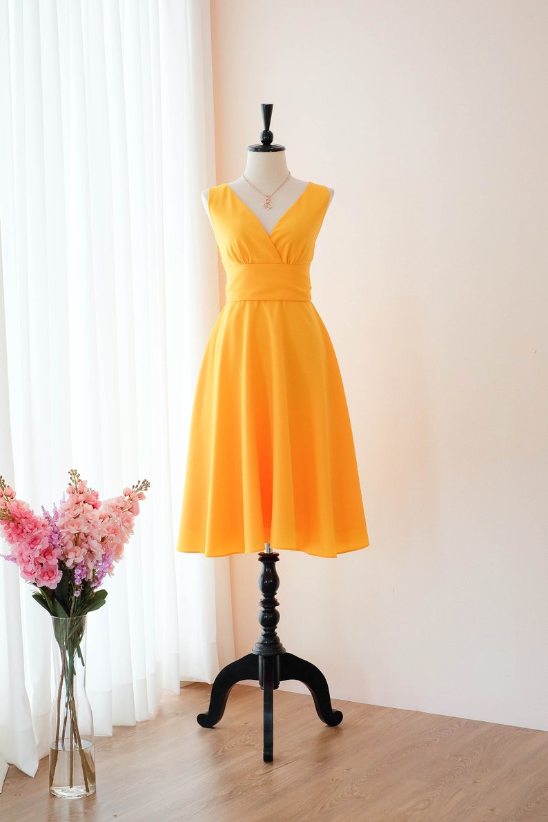 Yellow Gold Bridesmaid Dresses