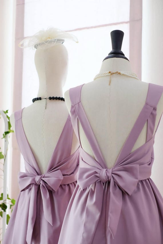 mauve purple dress