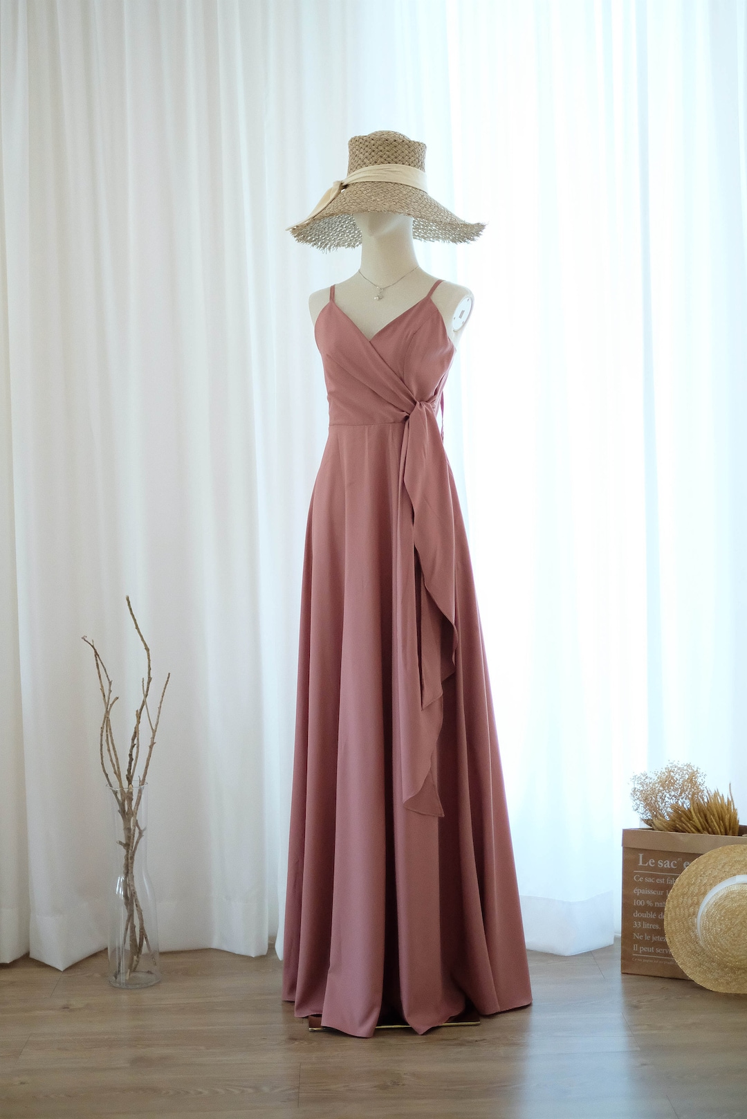 Old Rose Bridesmaid Rose Colored Evening Gowns Catherine Rose Gold
