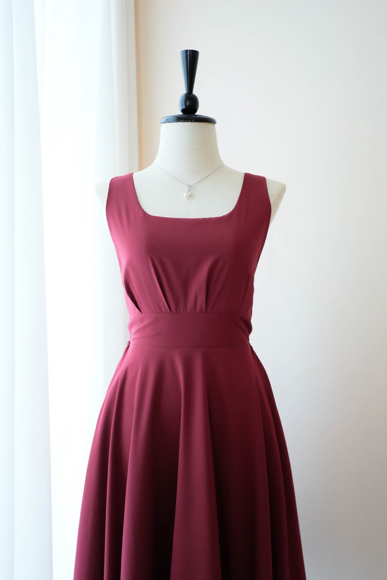 Red Burgundy Dress Burgundy Bridesmaid dress Red Prom dress Etsy