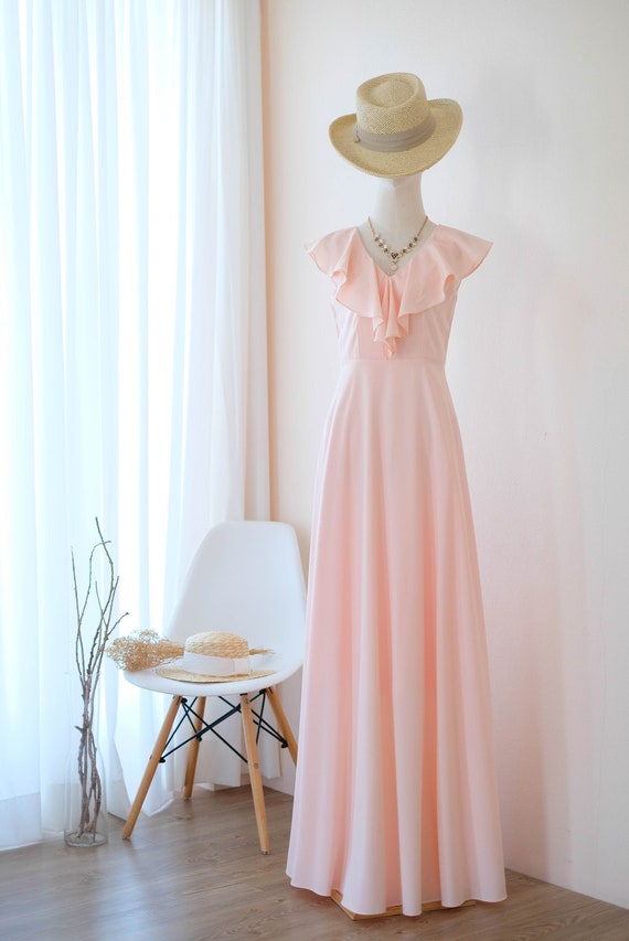 pink blush cocktail dress