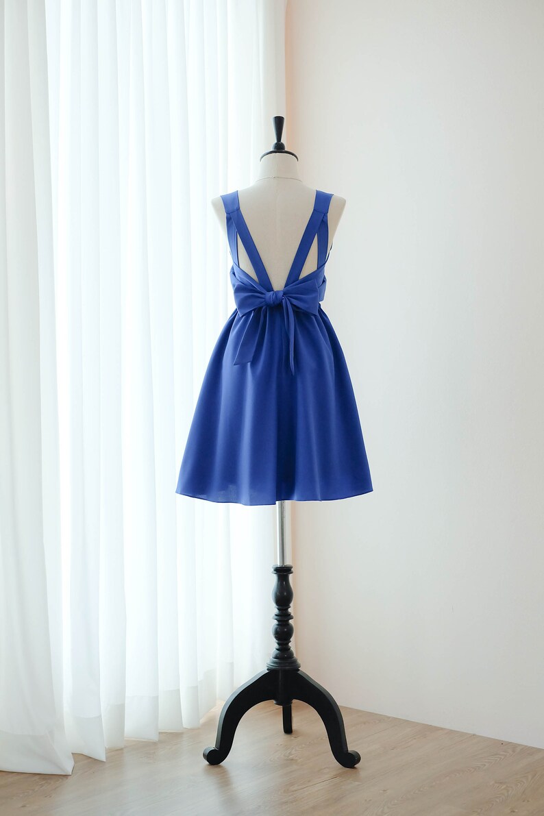 indigo bridesmaid dress