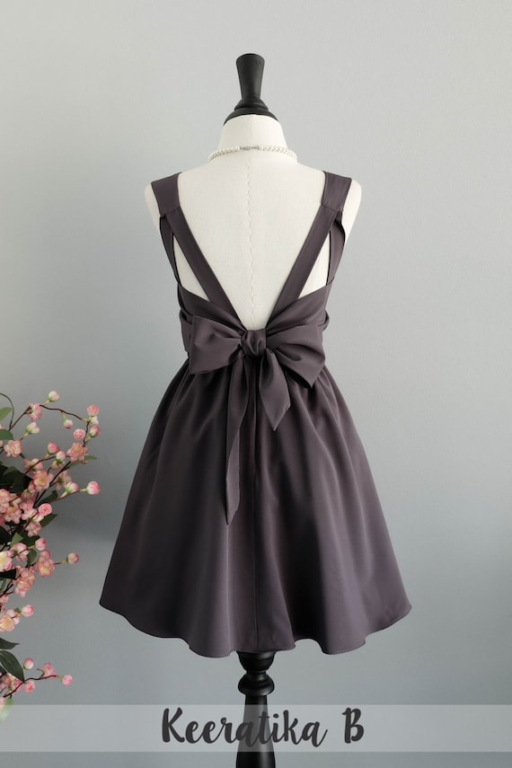 Charcoal Gray Party Dress