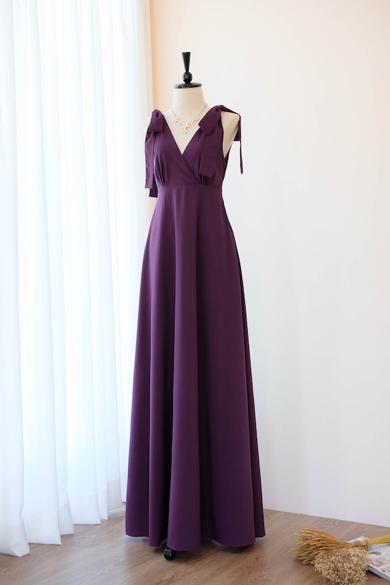 plum dress for wedding