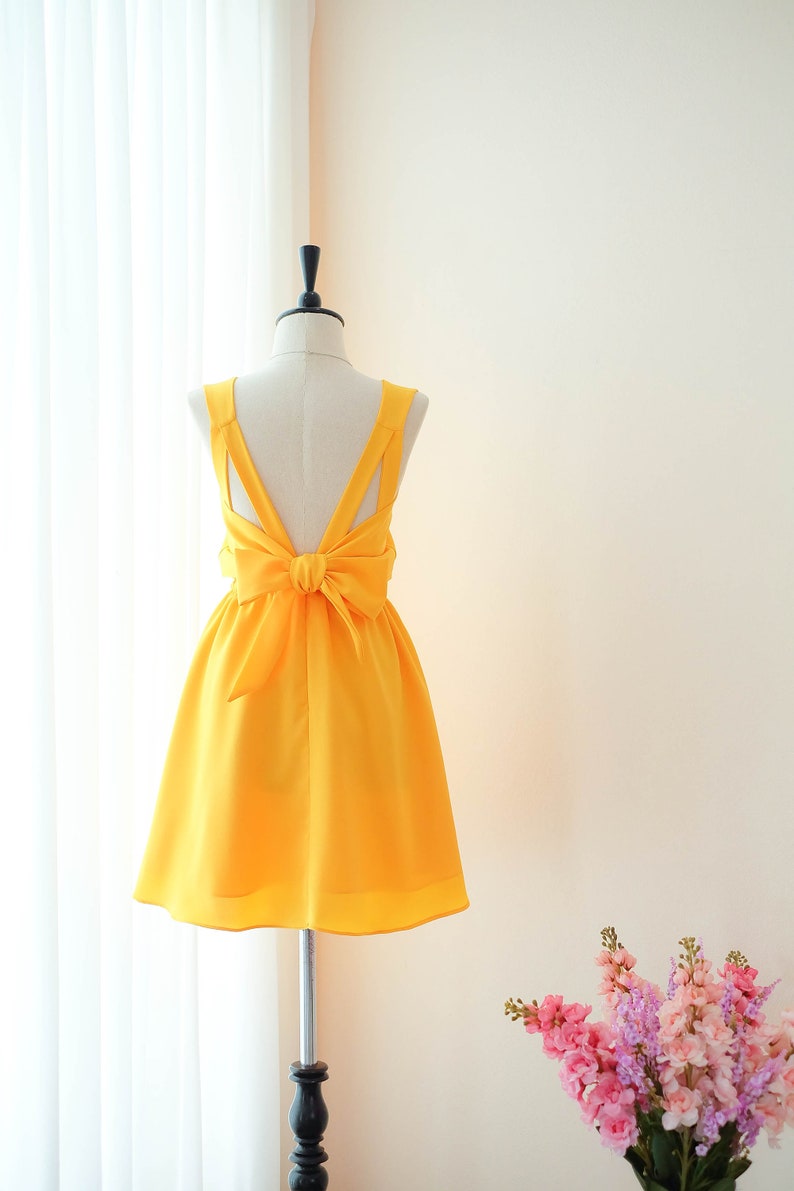 Gold Yellow dress Yellow Bridesmaid dress Wedding Prom dress Etsy