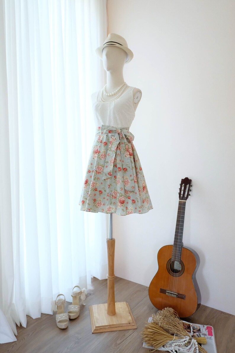 SALE Blue floral dress blue sundress blue dress spring summer dress Tea party dress vintage dress style SMALL