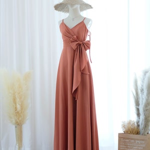 Copper Bridesmaid dress , Rustic orange wedding guest dress , Prairie dress , French girl dress , Rustic wedding