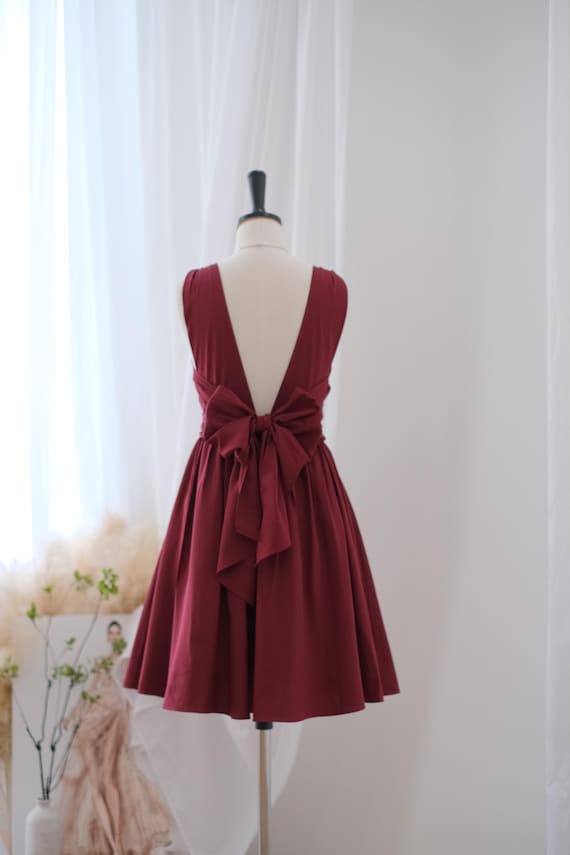 sachin and babi light blue dress Burgundy Asymmetric Halterneck Dress