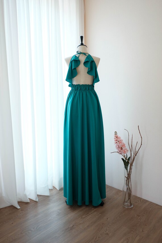 jade green bridesmaid dress
