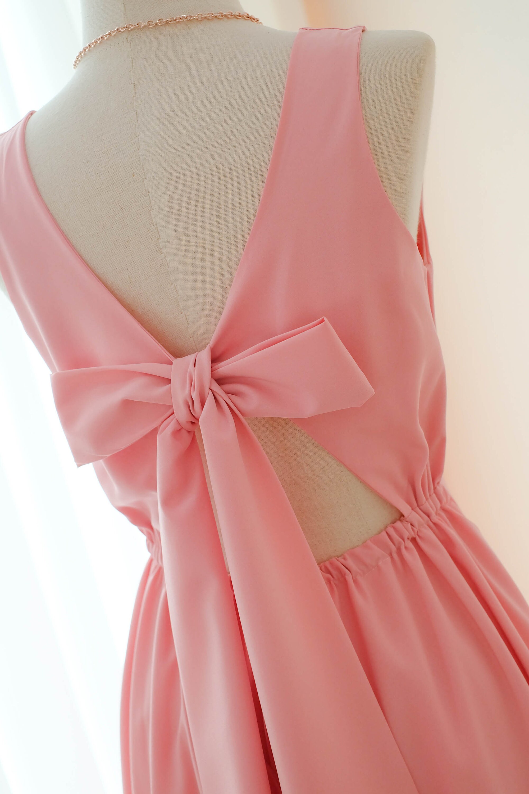 Pink Dress Long Bridesmaid Dress Wedding Dress Long Prom Dress | Etsy