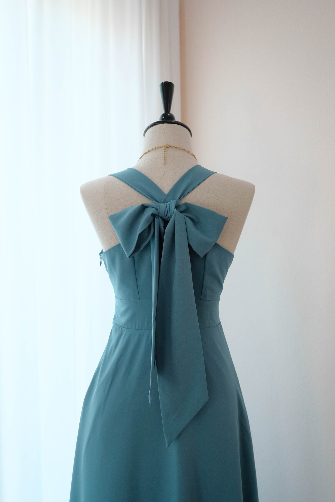 rustic blue gown