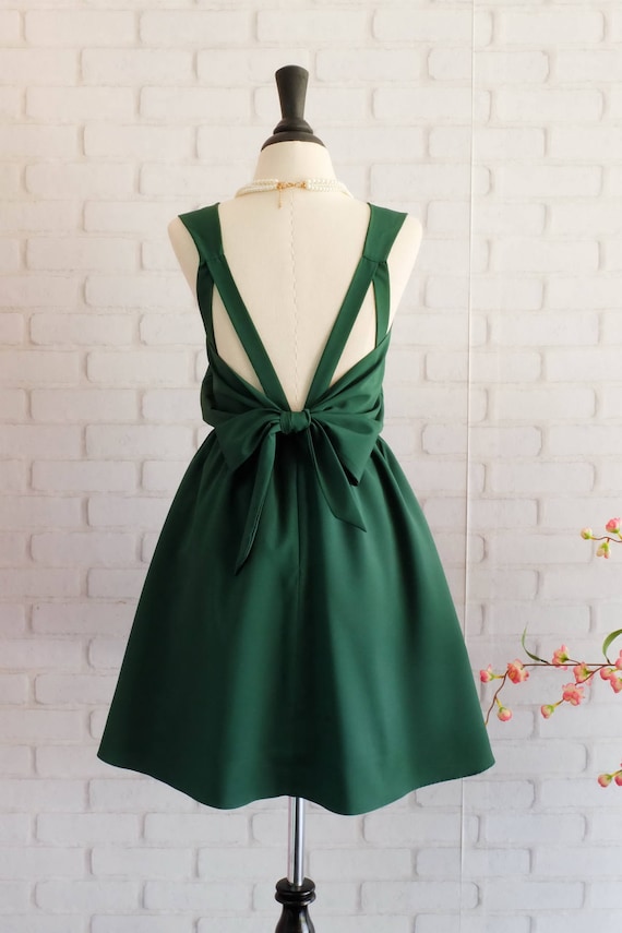 forest green semi formal dress